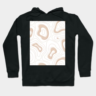 Topography outlines, delicate color shades on white backdrop Hoodie